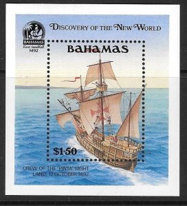 BAHAMAS SGMS912 1991 500th ANNIV OF DISCOVERY OF AMERICA BY COLUMBUS MNH