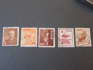 Japan 1952 Sc 556-60 set FU