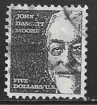 USA 1295: $5 John Bassett Moore, used, VF