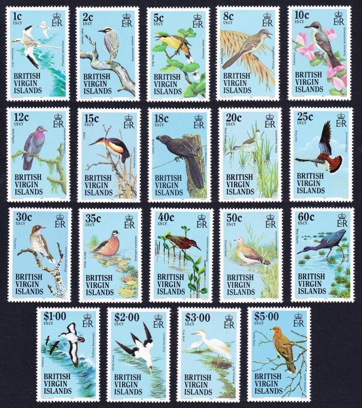 BVI Birds 19v SG#560-578 CV£50+