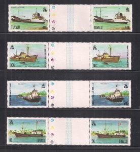 TUVALU SC# 77-80  GUTTER PAIRS  FVF/MNH 1978