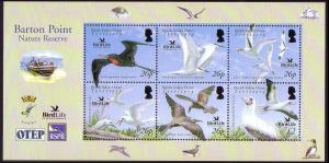 BIOT BirdLife Birds Sheetlet 6v SG#MS355