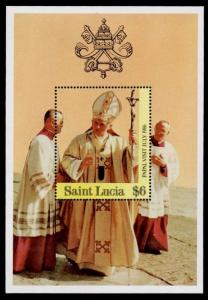 St Lucia 835-8 MNH Visit of Pope John Paul II