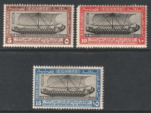 Egypt Scott 118/120 - SG138/140, 1926 Navigational Congress Set MH*