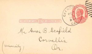 United States California Glendora 1913 duplex  Postal Card.