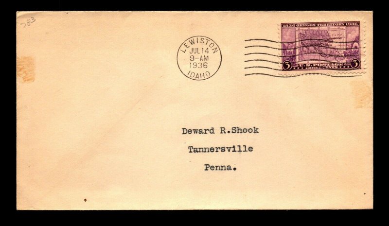 SC# 783 FDC / Single / No Cachet / Lewiston CDS - N452