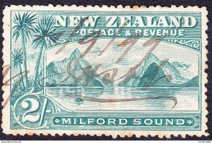NEW ZEALAND 1899 2/- Grey-Green Perf 16 SG258 Used