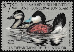 U.S. Scott #RW48, Duck Stamp, 1981, $7.50, PSE Cert., XF 90, Mint, OGnh