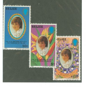 Belize #618-620 Mint (NH) Single (Complete Set)