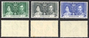 Gibraltar SG118/20 1937 Coronation M/M Cat 5.75 (7)