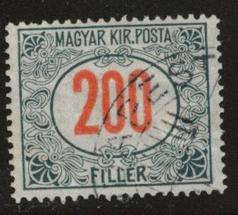 Hungary Scott J40 Used from 1915-1922 Postage due set