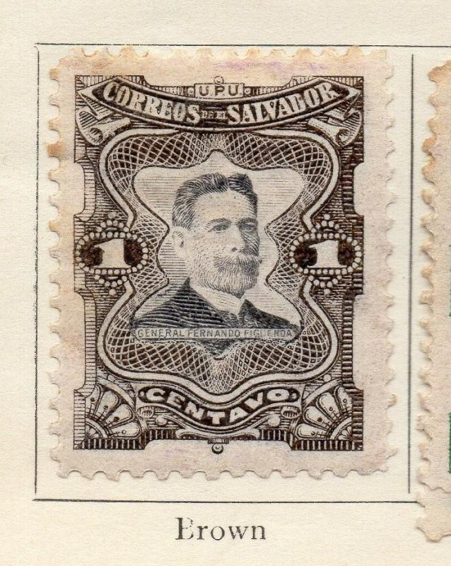 Salvador 1909-10 Early Issue Fine Mint Hinged 1c. 298259