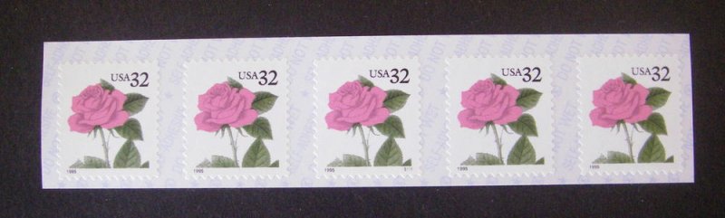 Scott 2492g, 32 cent Pink Rose, PNC5 #S111, Type C back, MNH Beauty