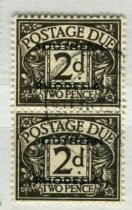 RHODESIA; 1951 early Postage Due issue fine used 2d. pair