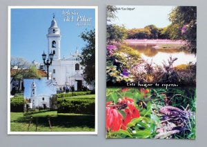 Postcard-Argentina Iglesia del Pilar in Recoleta & Ecological Garden of Hope