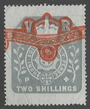 Great Britain - Two Shillings Embossed Revenue Stamp (EMB-41)