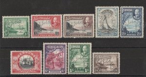 BERMUDA 1936 KGV Pictorial set ½d to 1/6, perf SPECIMEN. MNH **.