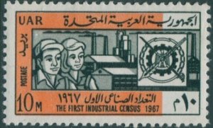 Egypt 1967 SG909 10m Workers Factory Census symbol MNH