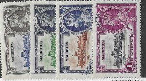 Mauritius Sc #204-207 set of 4 Silver Jubilee OG VF