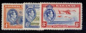 BAHAMAS GVI SG158-160, 1938 complete set, M MINT. Cat £17.