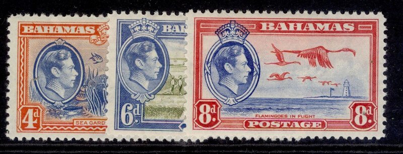 BAHAMAS GVI SG158-160, 1938 complete set, M MINT. Cat £17.