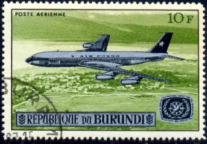 Airplane, Boeing 707, Burundi stamp Used