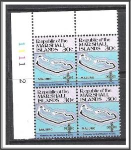 Marshall Islands #44 Maps Plate Block MNH