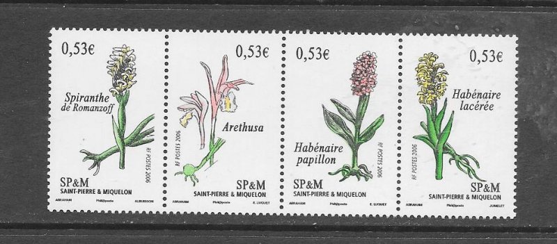 ST PIERRE & MIQUELON #826 FLOWERS MNH