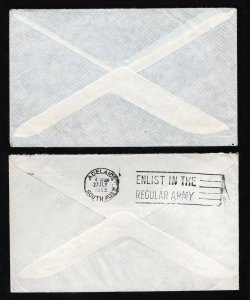 AUSTRALIA 2 COVER LOT - OSBOURNE TO DELAWARE USA - 1955