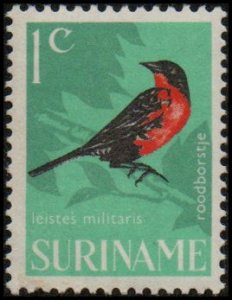 Suriname 323 - Mint-NH - 1c Red-breasted Blackbird (1966) (cv $0.45)