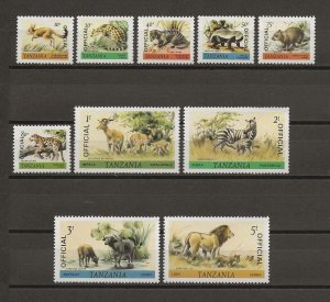 TANZANIA 1980/85 SG O54/63 MNH Cat £5.50