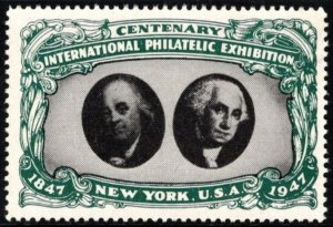 1947 US Poster Stamps New York International Philatelic Exhibition Set/4 MNH