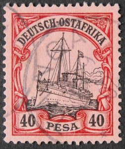 German East Africa 1901 Forty Pesa with a TANGA postmark