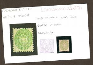 Lombardy Venetia  Sassone # 42  Mint,   Authenticated