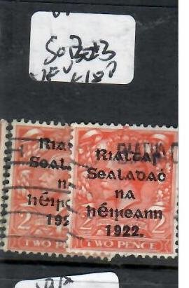 IRELAND KGV  ON GB 2D  SG 12-13     VFU  P0927H