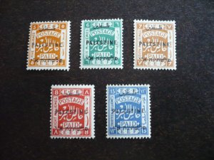 Stamps - Palestine - Scott# 52-55,57 - Mint Hinged Part Set of 5 Stamps