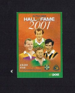 Ireland: 2001 Gaelic Athletic Association, Hall of Fame, €3 Booklet, MNH