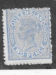 Australia-Queensland  #99  2p  Queen Victoria-Gray blue (M) CV $6.75
