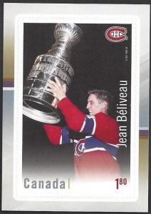 Canada #3034 MNH single, NHL the ultimate six, Jean Beliveau, issued 2017