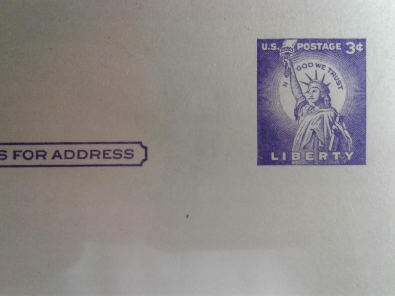 SCOTT # UX46A  EFO MISSING  I MINT NEVER HINGED LIBERTY  AMAZING !!1956