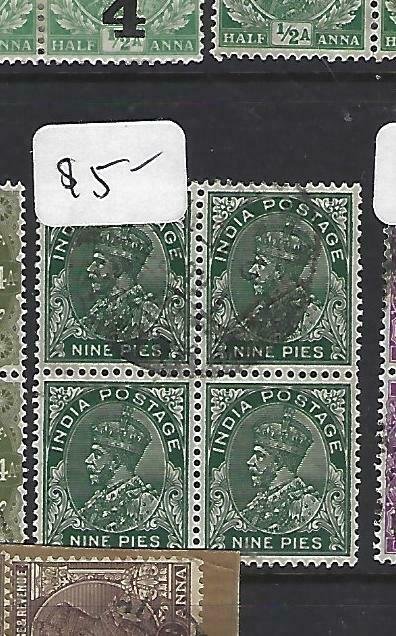 INDIA    (PP2409B)  KGV  9P  BL OF 4         VFU    