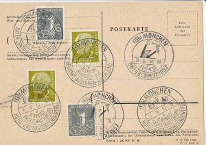 GERMAN POST CARDS CELEBRATING THE  800 TH YEAR OF MUNICH 1958