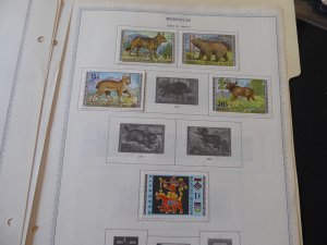 Mongolia 1968-1972 Stamp Collection on Album Pages