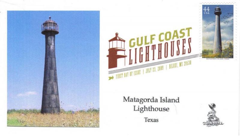 Gulf Lighthouses FDC, from Toad Hall Covers!   (#3 of 5)