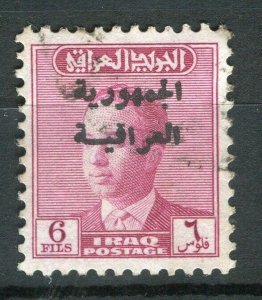 IRAQ; 1958 Republic Optd. on 1957 Faisal II issue fine used 6fl. value