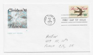 US 1552 10c Christmas Dove Weather Vane on FDC Farnam Cachet ECV $12.50