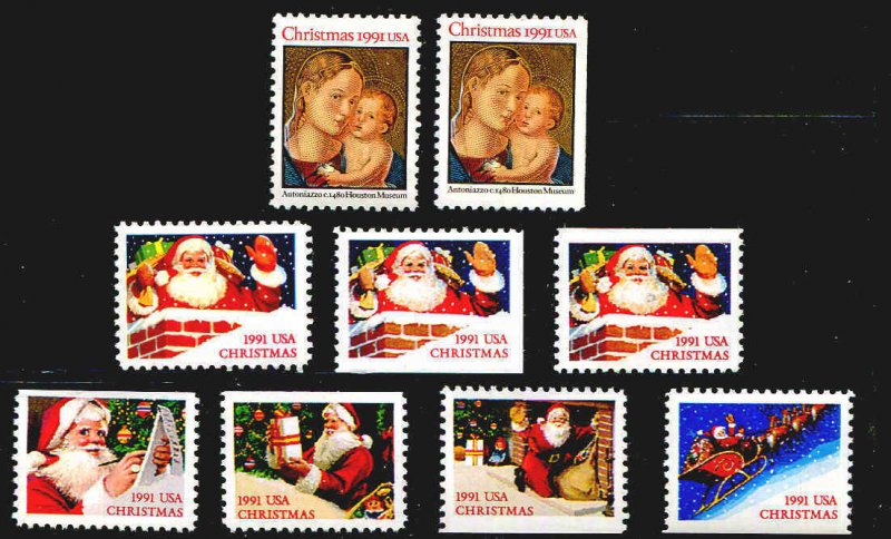 Santa Madonna & Child Christmas 1991 Complete With No Brick Chimney Type 