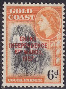 Ghana 9 Coco Farmer O/P 1957