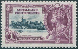 Somaliland Protectorate 1935 1r slate & purple Jubilee SG89 unused