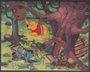 XG-AC380 SIERRA LEONE IND - Mark Twain, 1985 Winnie The Pooh MNH Sheet